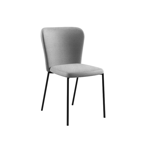 grey dining chair with metal legs